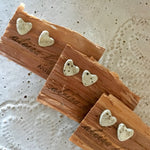 Heart Shaped Natural Marbled Stud Earrings