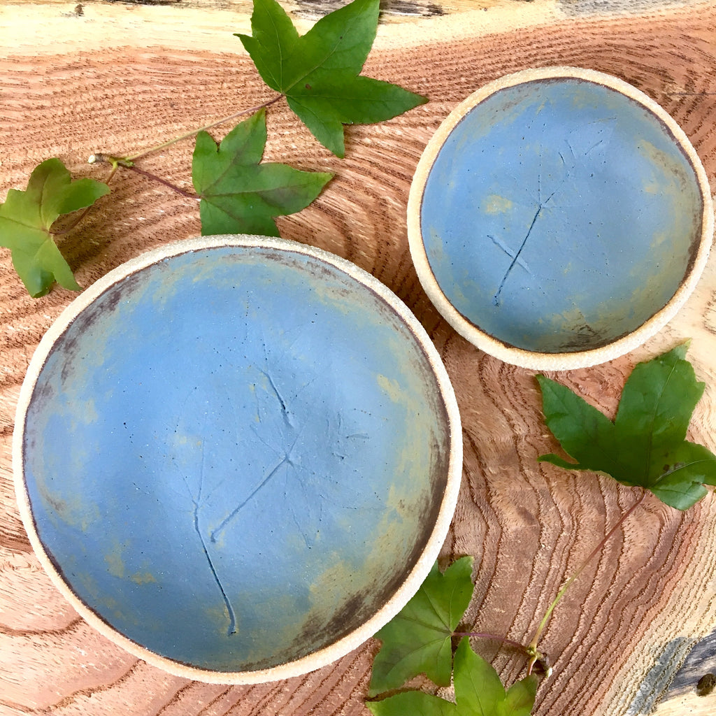 Ironstone Earth Maple Leaf Bowls