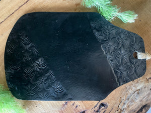 Black Detailed Fan Platter