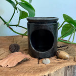 Black Raku Stoneware Oil Burner
