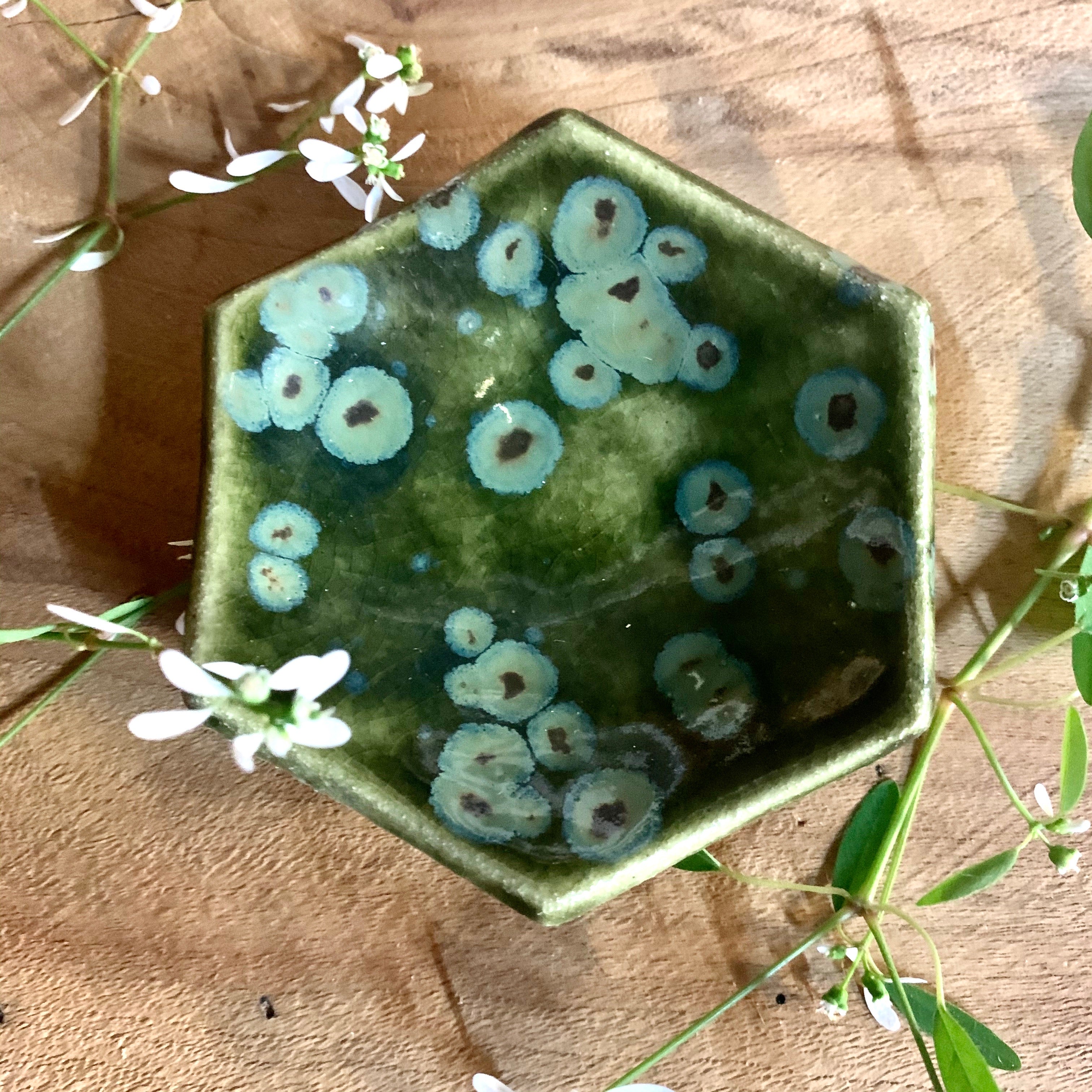 Olive Float Hexagon Bowl