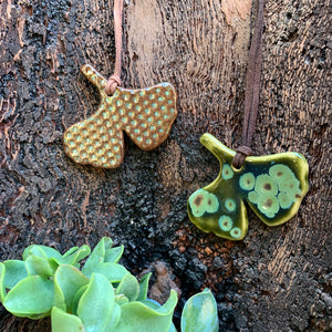 Gingko Leaf Pendant Necklaces