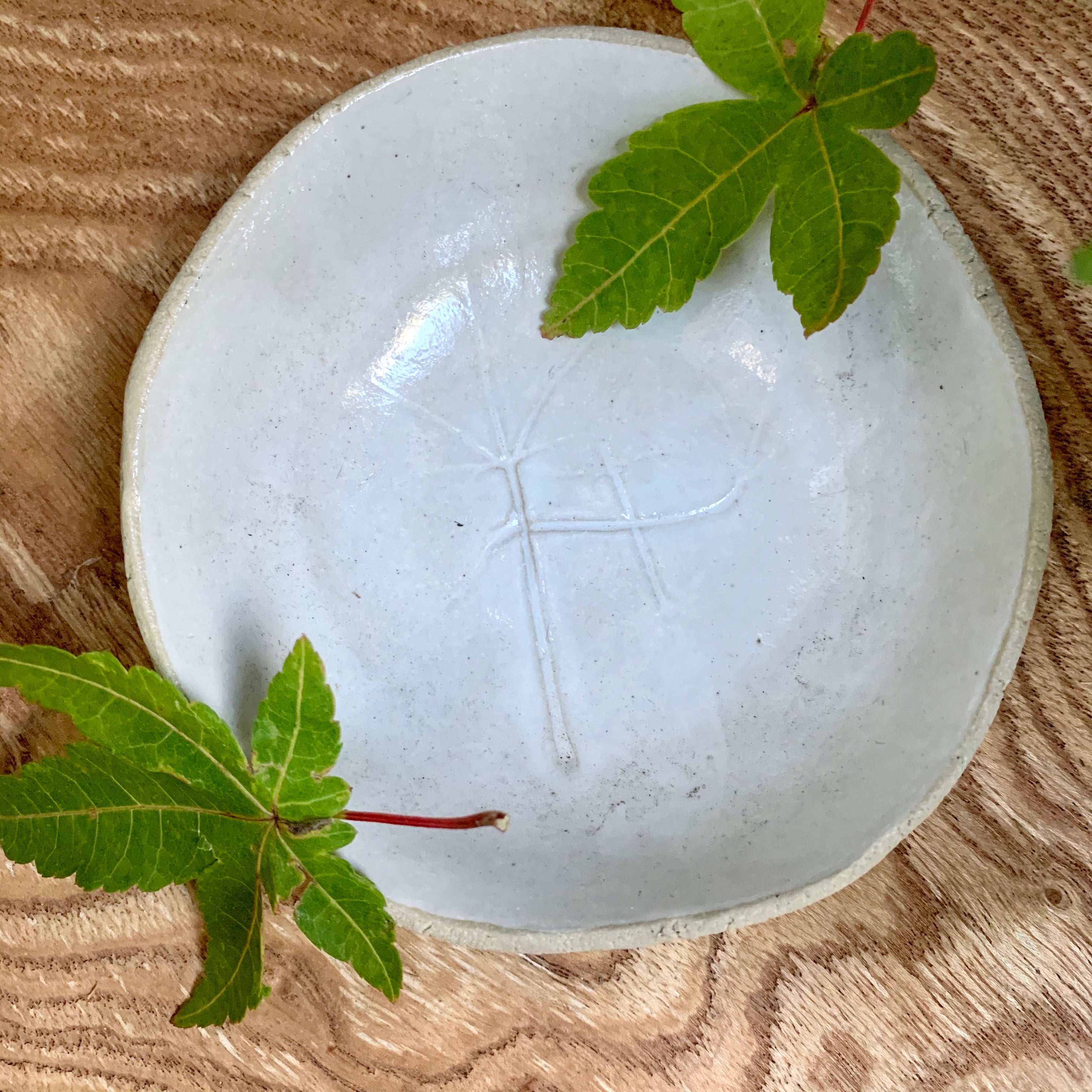White Maple Leaf Small Bowl