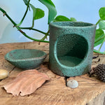 Jade Speckled Stoneware Oil Burner